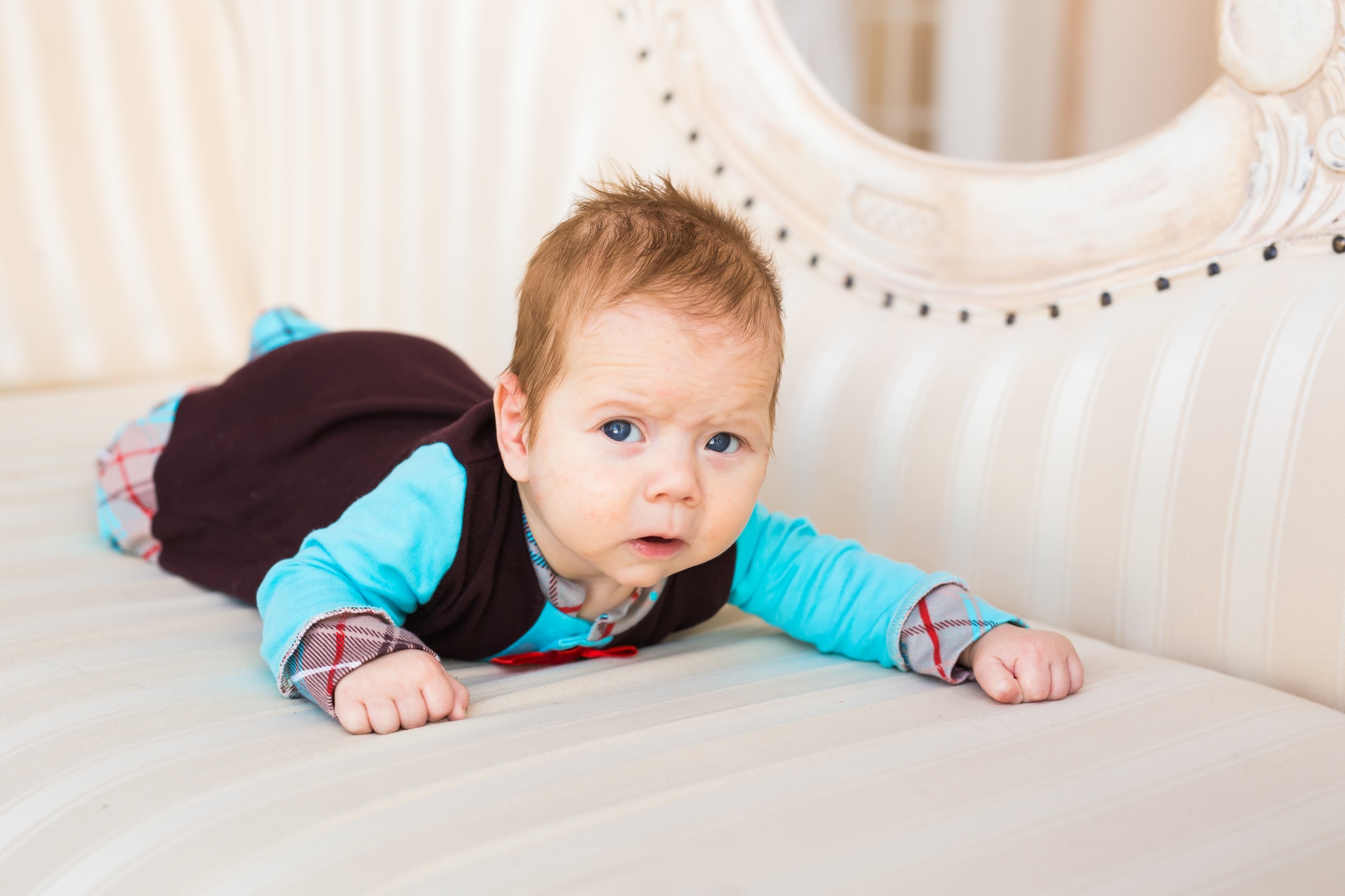bright portrait of adorable baby