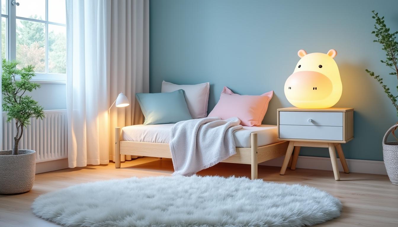 découvrez les fonctionnalités surprenantes de la veilleuse bébé hippopotame ! conçue pour apaiser vos nuits, elle offre une lumière douce et apaisante, des mélodies enchantées et des projections d'images ludiques. un compagnon idéal pour le sommeil de votre enfant, qui ravira également les parents par son design adorable et ses options pratiques. veillez au bonheur de votre bébé avec cette veilleuse magique !