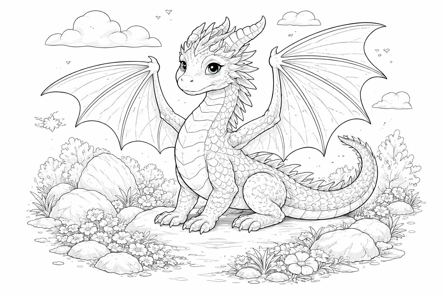 découvrez des coloriages à imprimer sur le thème des dragons, parfaits pour stimuler la créativité des enfants avec des images amusantes et faciles à colorier.
