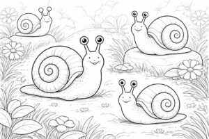 découvrez notre collection d'escargots à colorier, idéale pour stimuler la créativité et l'imagination des enfants tout en s'amusant.