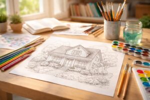 découvrez le coloriage d'une maison, un moyen ludique d'allier créativité et apprentissage tout en développant l'imagination des enfants.