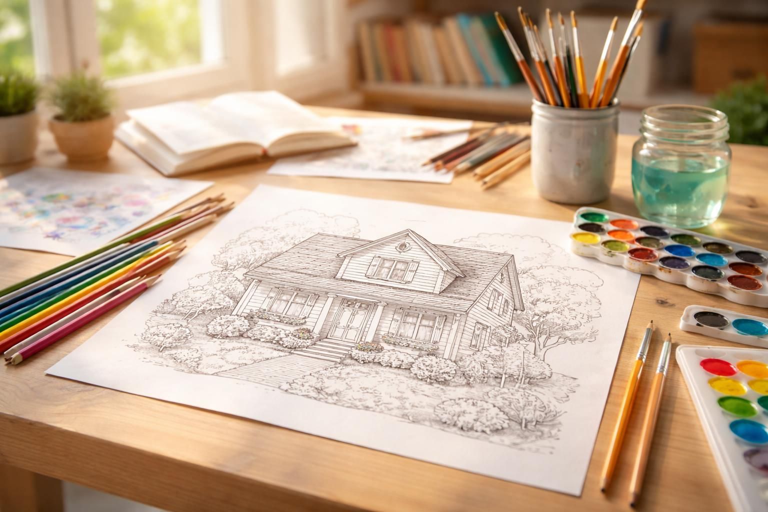 découvrez le coloriage d'une maison, un moyen ludique d'allier créativité et apprentissage tout en développant l'imagination des enfants.