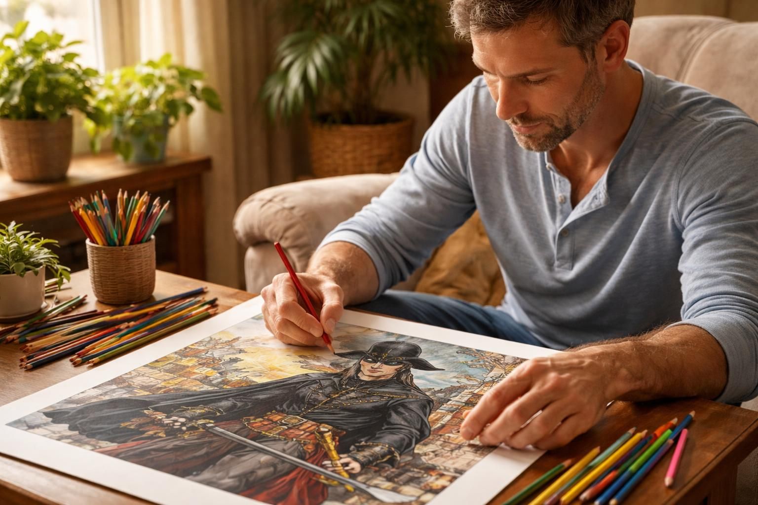 découvrez comment le coloriage d'un zorro peut aider les adultes à se détendre et à réduire le stress grâce à une activité créative et apaisante.