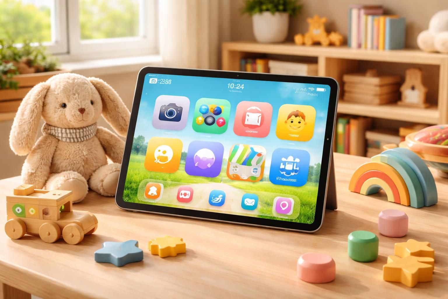 assurez la sécurité de votre bébé avec un ipad air spécialement configuré pour enfants, offrant un accès contrôlé et adapté à leurs besoins.