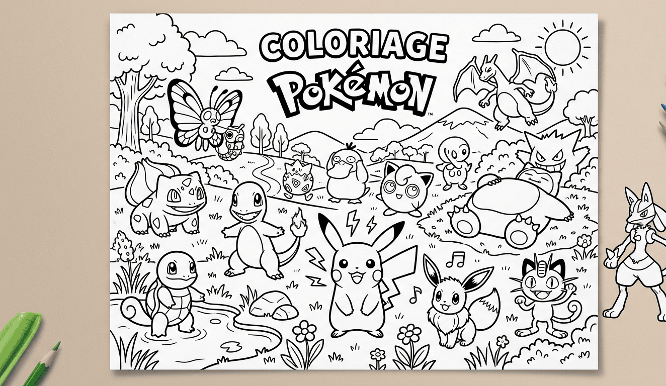 dessins à imprimer de Pokemon