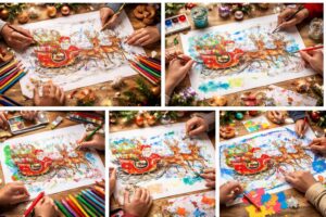 découvrez 5 idées créatives de coloriage du traîneau du père noël à réaliser en famille pour des moments joyeux et festifs autour de l'art et de la créativité.