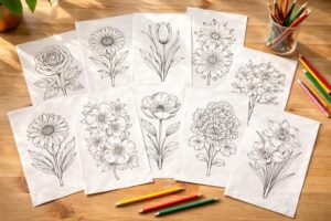 découvrez notre sélection des 10 meilleurs coloriages de fleurs à imprimer et à télécharger gratuitement. parfaits pour petits et grands, ces dessins faciles à colorier égayeront vos moments créatifs.